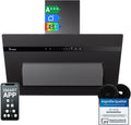 KKT KOLBE PLOOM8005S Dunstabzugshaube, 80 cm, mit LED, mit WLAN, aus Glas, Schwarz