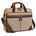 Elegante Laptoptasche 15 Zoll Beige/Braun mit Schultergurt
