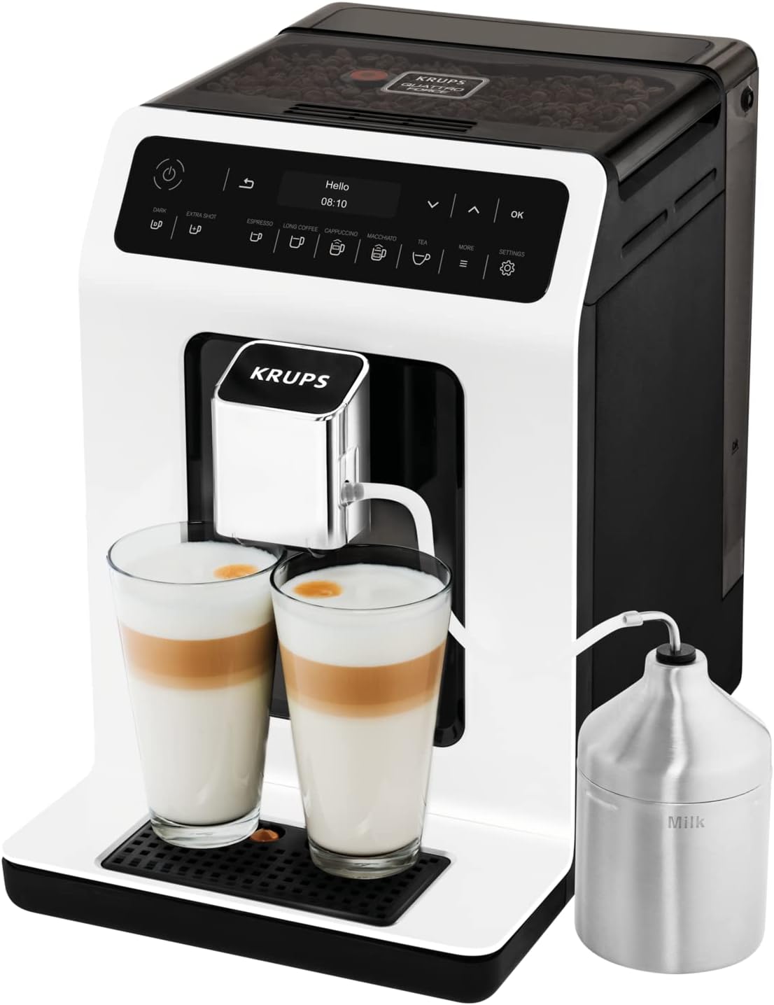 Kaffeevollautomat ea8911, 2.3 L, 1450 W, Weiß/Schwarz, verstellbar, KRUPS