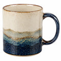 Handgefertigter Keramikbecher Blau-Beige 300ml