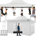 Gartenpavillon Pavillon 3x4, 3 × 4 m, 4,5 m, wasserdicht, winterfest, klappbar, für den Garten und Camping, Weiß, COBIZI