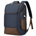 Moderner Rucksack mit USB-Anschluss, Blau/Braun, 20L