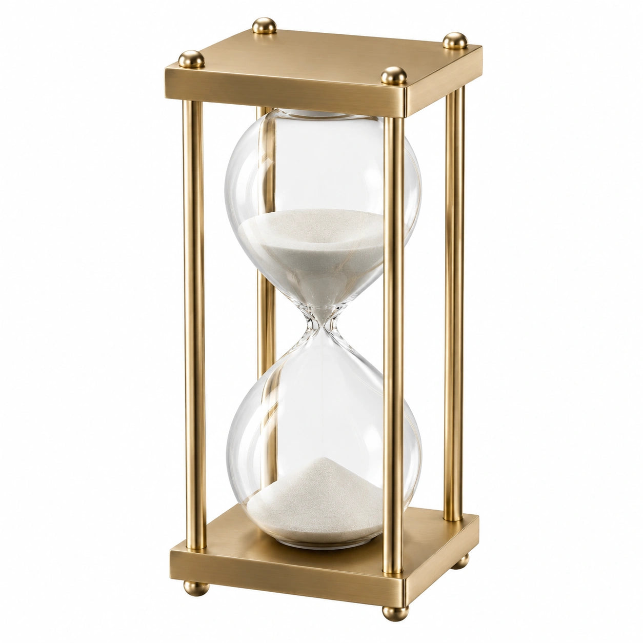 Goldene Sanduhr mit Metallrahmen 30 cm
