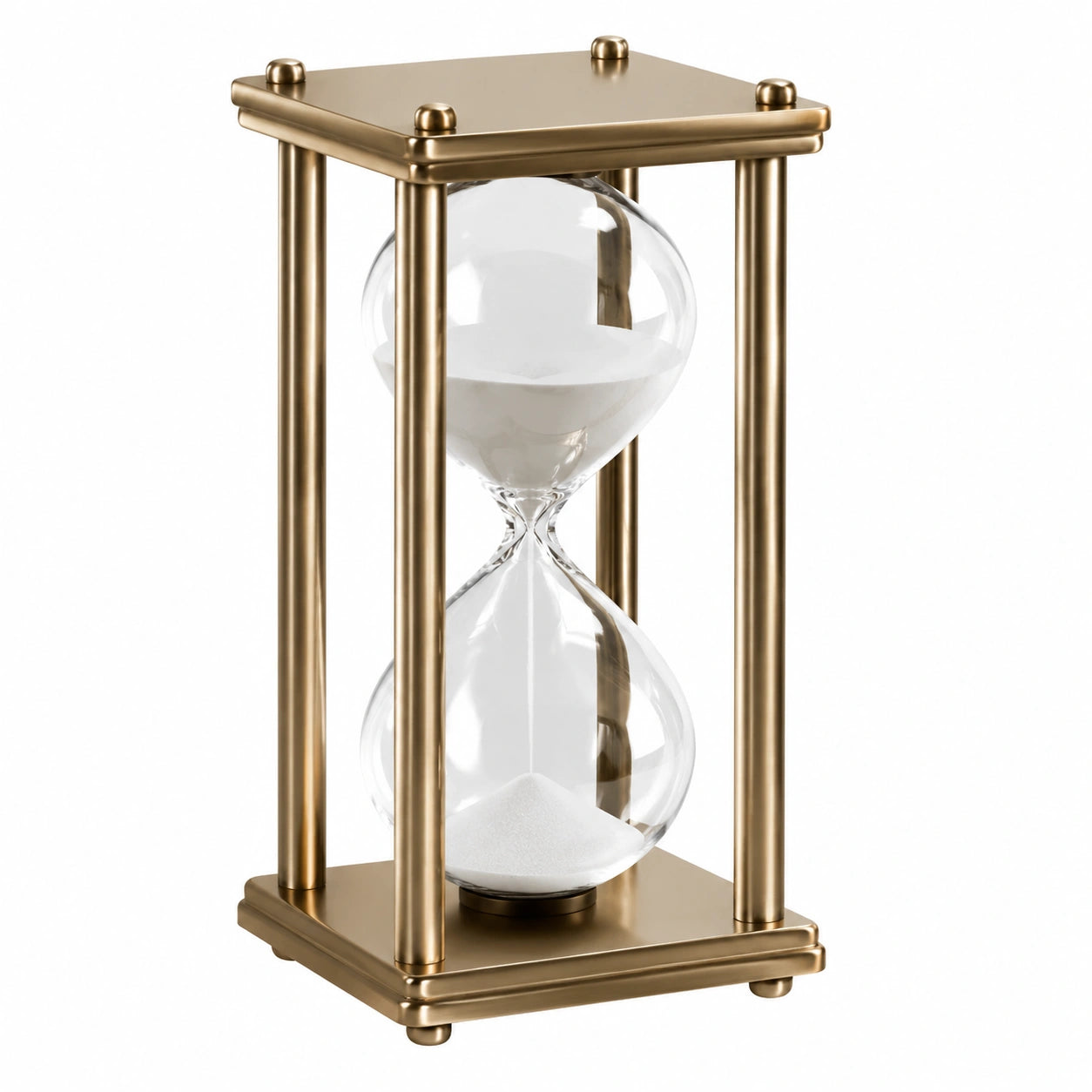 Sanduhr mit Metallrahmen in Gold, 60 Minuten Timer