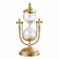 Sanduhr Tischuhr in Gold mit Glas, Handgefertigt, 60 Minuten