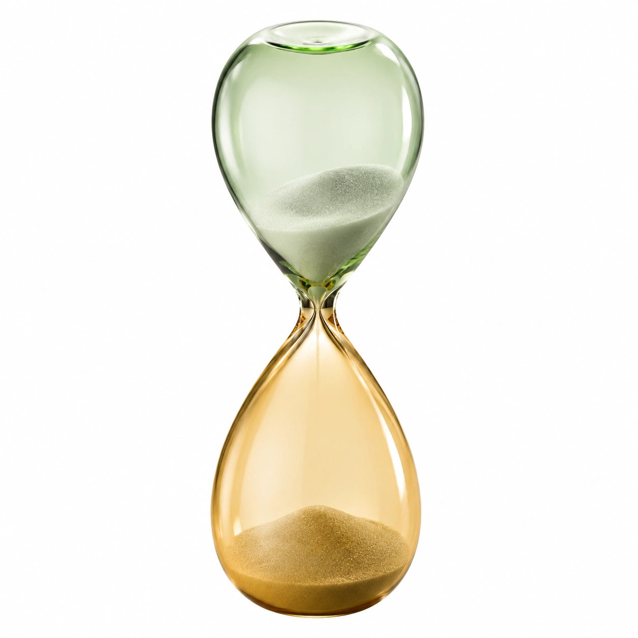 Sanduhr 30 Minuten Glas Grün/Bernstein 20 cm