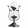 60-Minuten-Sanduhr mit Metallgestell in Schwarz und Silber