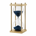 Sanduhr mit Glas- und Messingrahmen, Blau, 60 Minuten