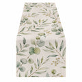 Eleganter Tischläufer mit Blattmuster 180x33cm in Beige/Grün