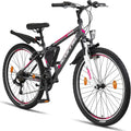Licorne Bike Guide Premium E-Bike, 29 Zoll, Schwarz/Weiß/Rosa