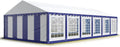 TOOLPORT Party Gartenpavillon, 6 × 12 m, wasserdicht, für den Garten, Blau/Weiß