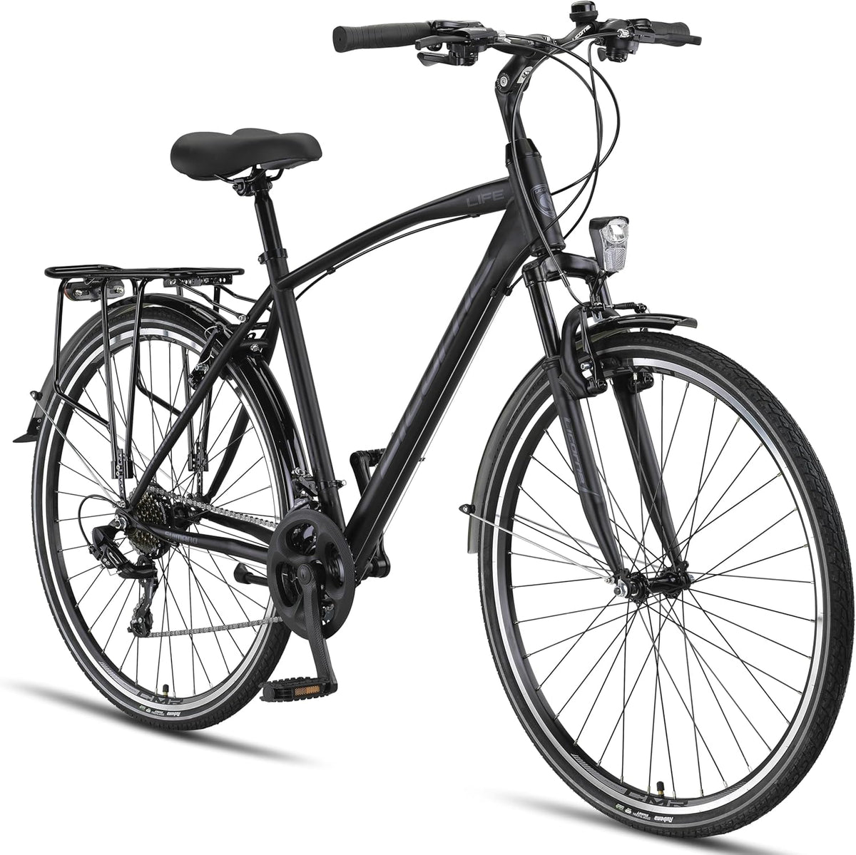 E-Bike Premium Trekking, Schwarz, Licorne Bike