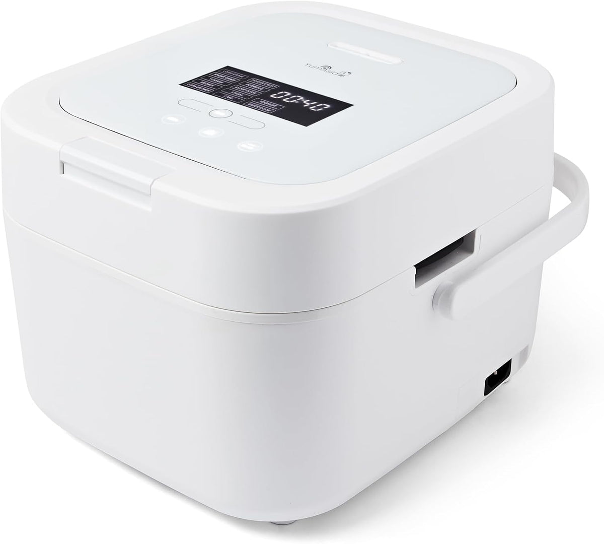 Reiskocher Hotaru, 220–240 V, mit LED, mit Timer, aus Keramik, Weiß, Yum Asia