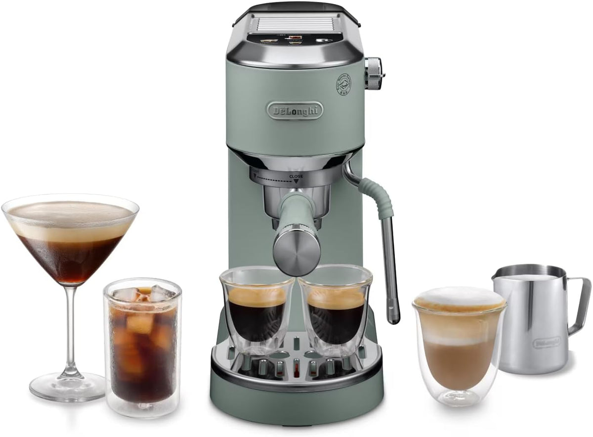 Kaffeemaschine EC890.GR, 15 cm, höhenverstellbar, Grün/Silber, Gastroback
