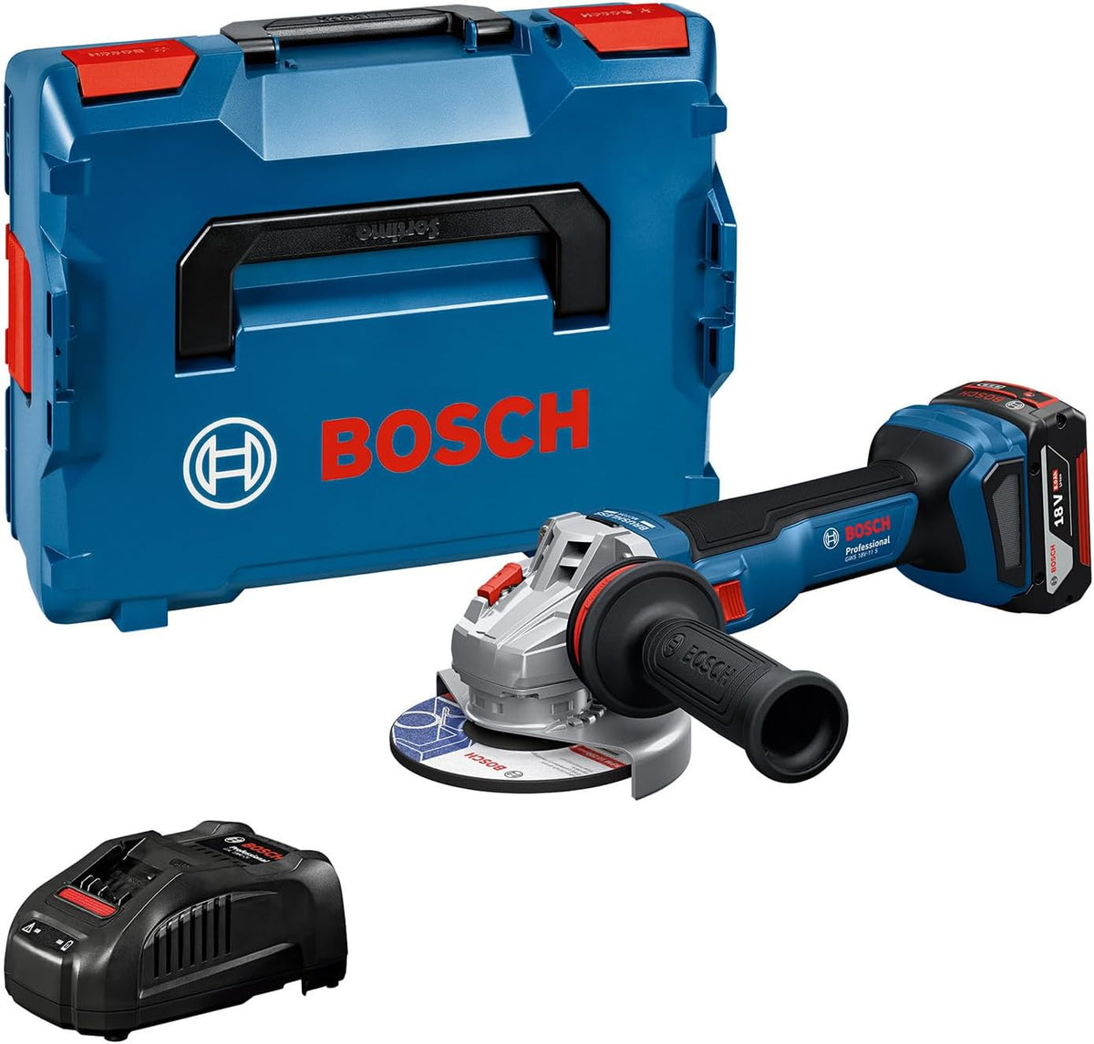 Bosch Schleifer, 18 V, Blau/Rot/Schwarz/Silber