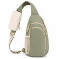 Grüne Crossbody Umhängetasche mit Handyhalterung und Seitentasche