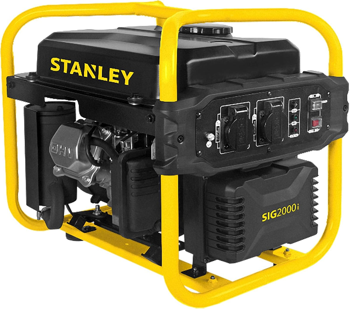 Stanley Inverter Generator Stromerzeuger, 10 L, 2000 W, 2800 U/min, aus Stoff, Gelb/Schwarz