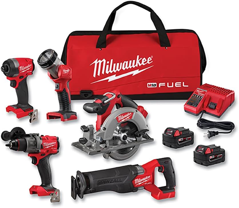 Milwaukee M18 Kombi-Bohrer, Rot/Schwarz/Silber
