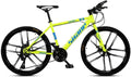 Mountainbikes, 26 Zoll, verstellbar, aus Stahl und Stoff, Gelb/Schwarz, QUNINE