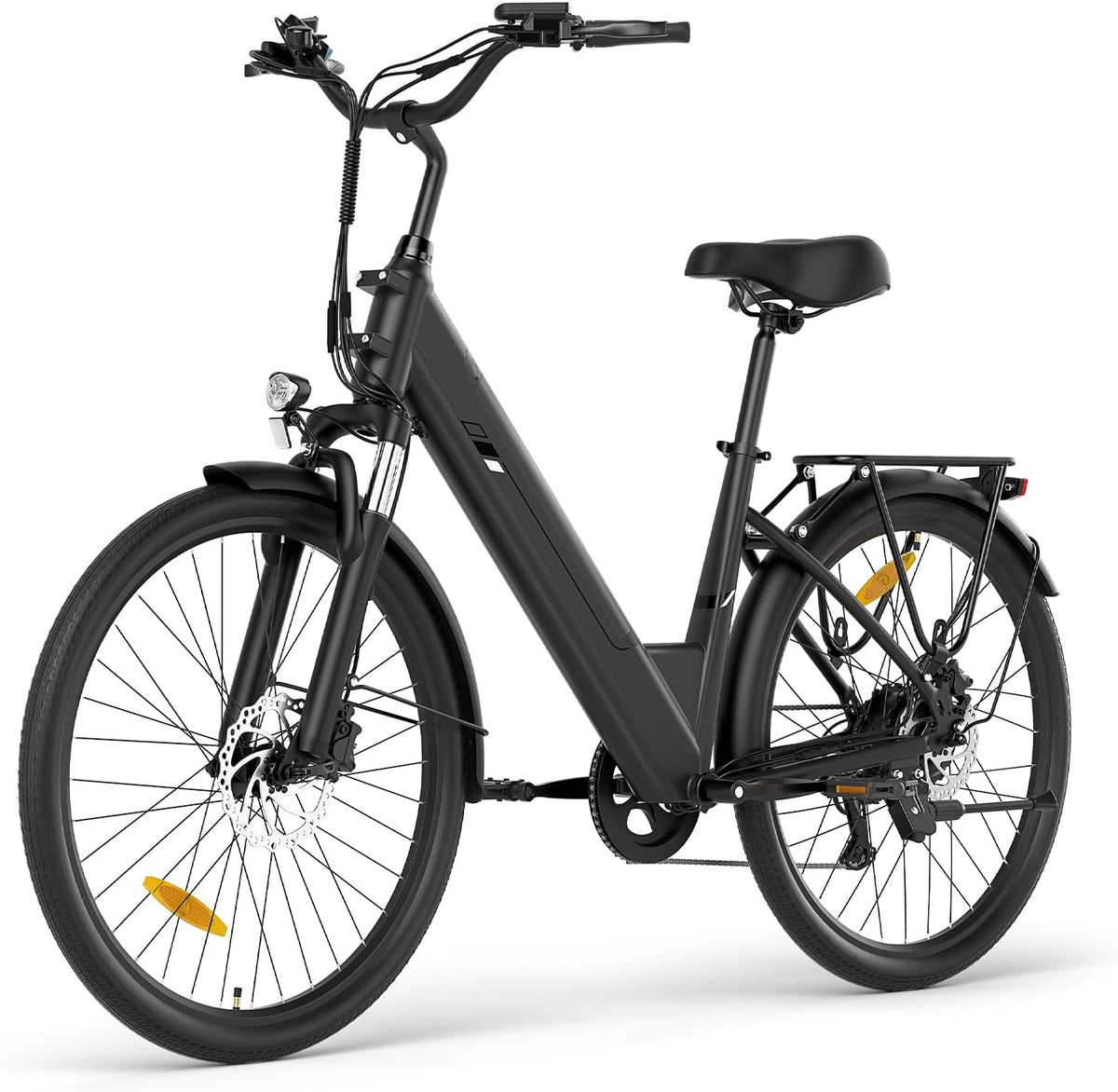Touroll J2 E-Bike, 250 W, 561.6 Wh, 26 Zoll, verstellbar, Schwarz