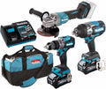 Makita DK0158G301 Schlagbohrmaschinen, 40 V, 4 Ah, Blau/Schwarz/Silber