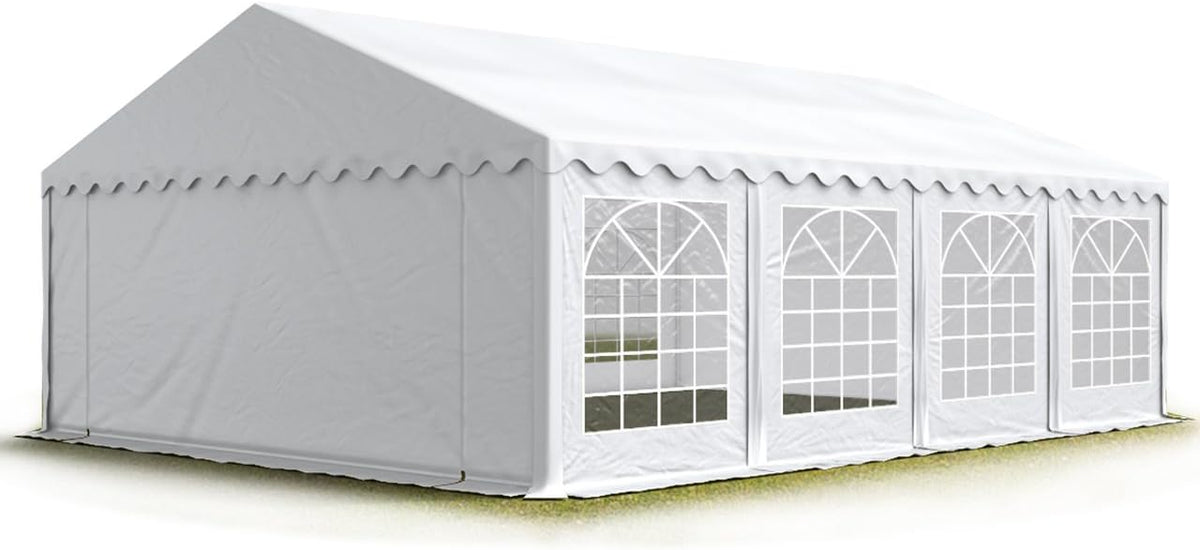 TOOLPORT Party Gartenpavillon, 5 × 8 m, wasserdicht, für den Garten, Weiß