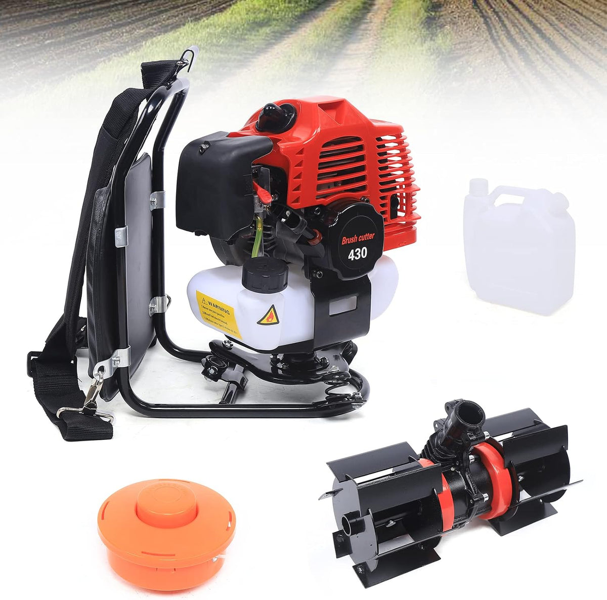 YNAADYH Heckenschere, 2.2 Kw, 8500 Rpm, für den Garten, Rot/Schwarz/Weiß/Orange