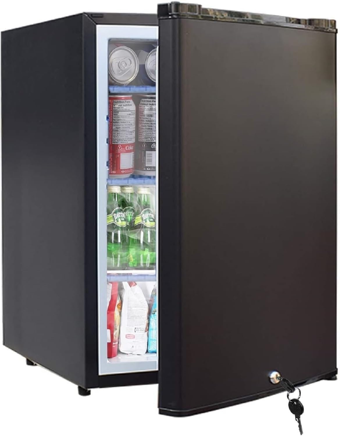 Kühlschrank, 0–10°C, 50 L, 12 V, 0 dB, verstellbar, für das Büro und Camping, Schwarz, SMETA