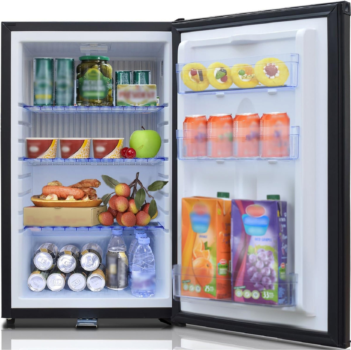 Kühlschrank 12V 230V Camping, 50 L, verstellbar, für Camping, Schwarz/Weiß, SMETA
