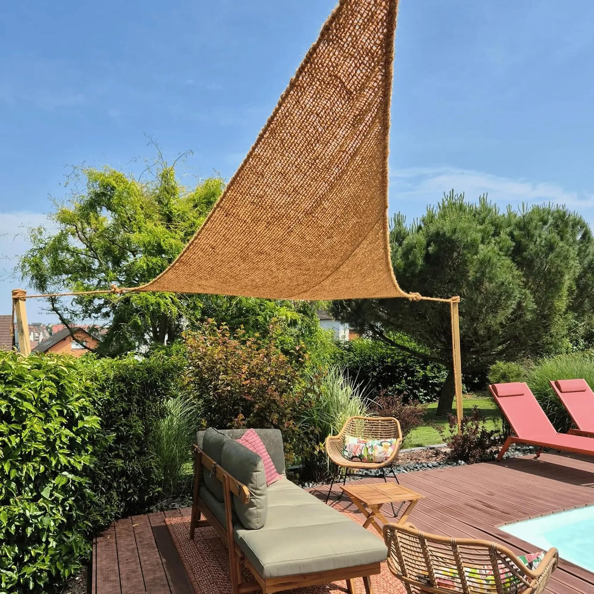 Pergola, für den Garten und die Terrasse, Braun, Le Filet de Camouflage
