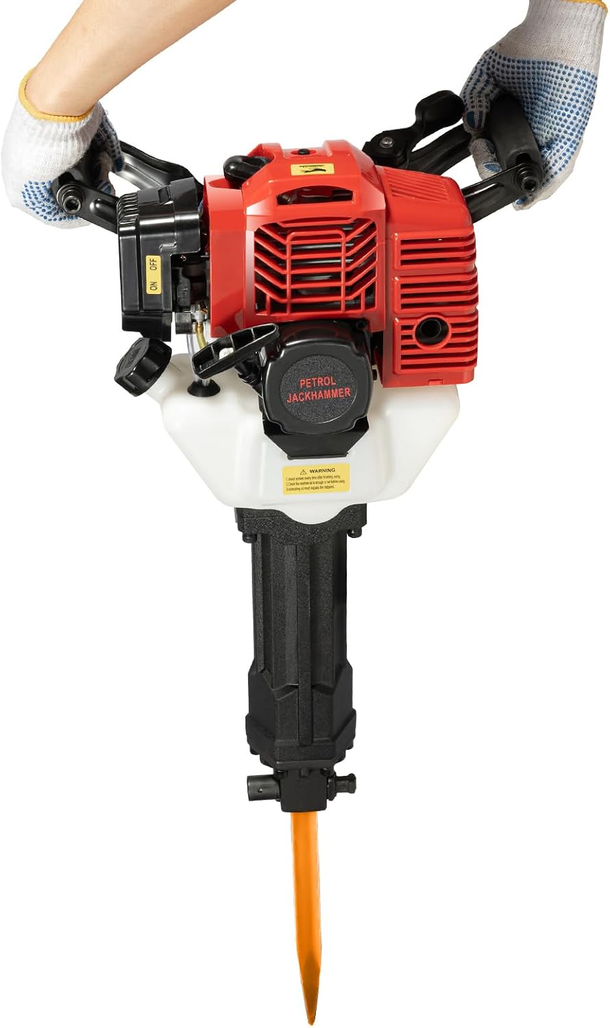 Candygou Bohrhämmer, 1900 W, 6500 U/min, für den Garten, Rot/Schwarz/Weiß/Orange