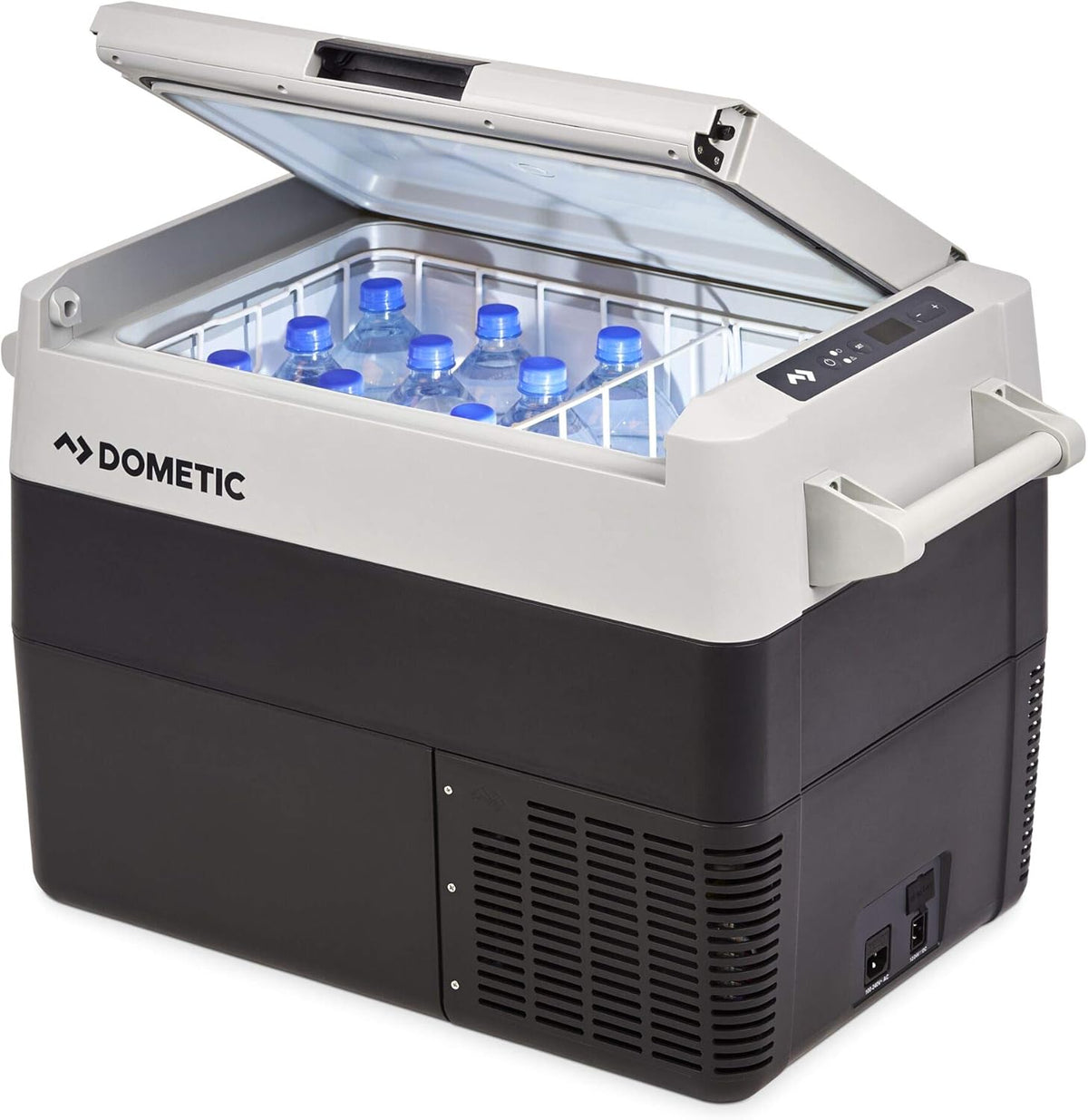 DOMETIC CFF45 Kühlschränke, 100–240V, 44 L, 24 V, 18 °C, verstellbar, mit Stauraum, für Camping, Schwarz/Grau