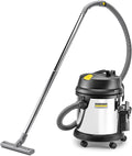 Karcher Nass- und Trockensauger, 27 l, 1380 W, 2,5 m, aus Edelstahl und Stahl, Schwarz/Silber