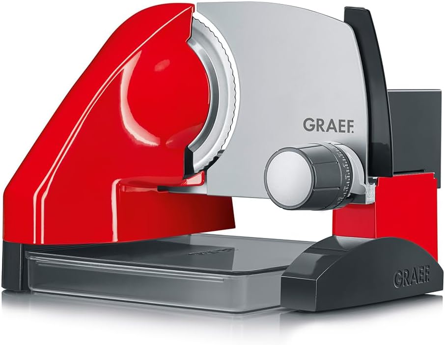 GRAEF. SKS500 Allesschneider, aus Edelstahl und Stahl, Rot/Silber/Schwarz