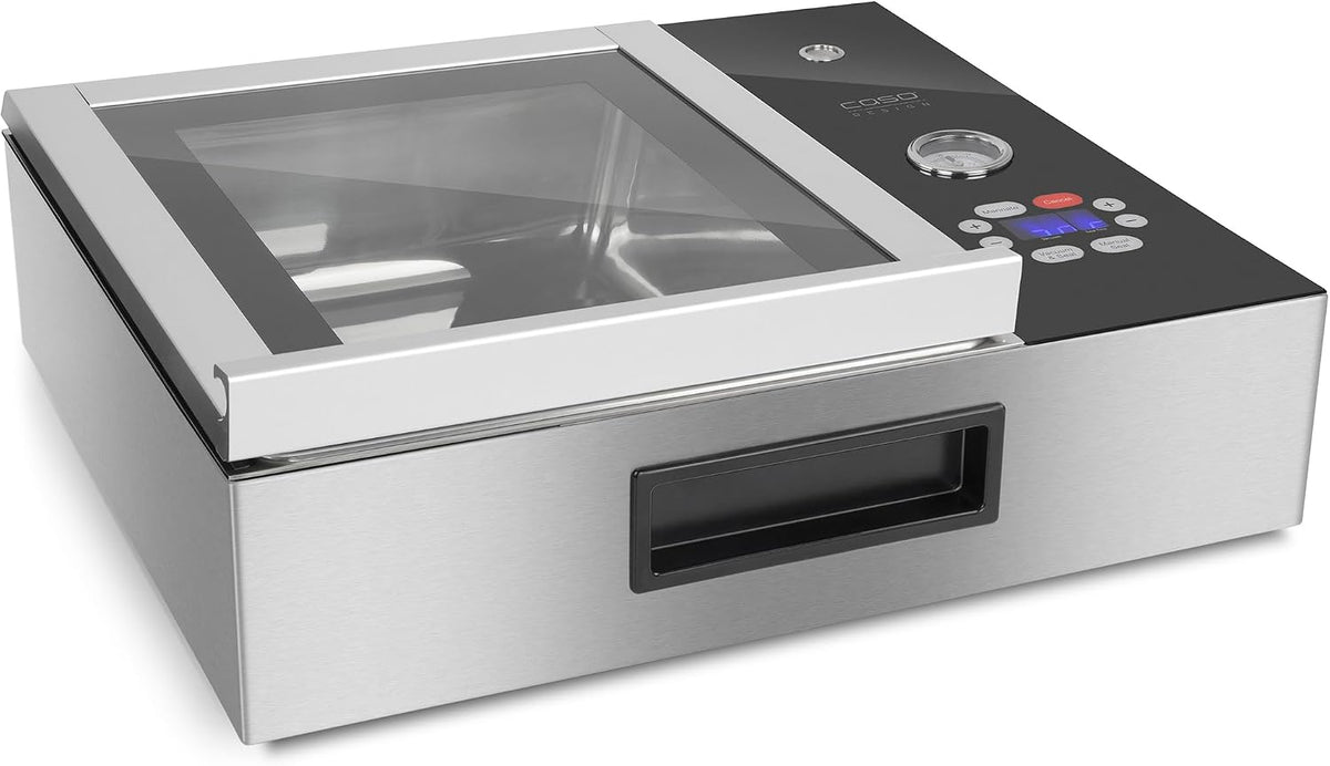 Folienschweißgeräte VacuChef Slim, aus Edelstahl und Stahl, verstellbar, Silber/Schwarz, Caso