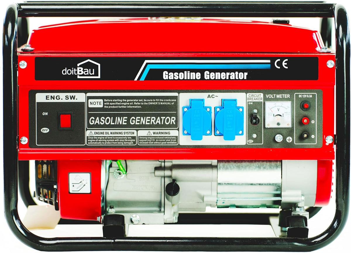 Stromerzeuger BS3500, 3000 W, 230 V, 400 V, Rot/Schwarz/Blau, kaiser24