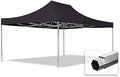TOOLPORT Gartenpavillon, 4 × 6 m, 50 mm, wasserdicht, Schwarz