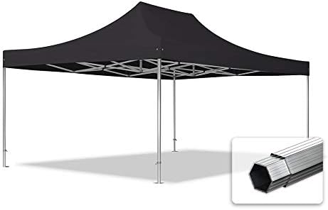TOOLPORT Gartenpavillon, 4 × 6 m, 50 mm, wasserdicht, Schwarz