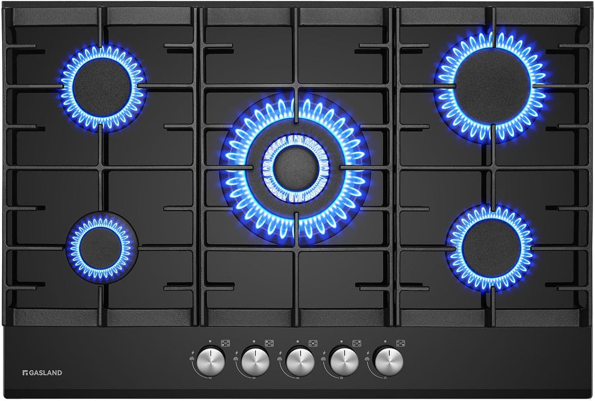 Kochfeld GH2805BG1FC, 76 cm, Schwarz, aus Glas, GASLAND
