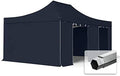 TOOLPORT Gartenpavillon, 4 × 6 m, 50 mm, wasserdicht, Schwarz