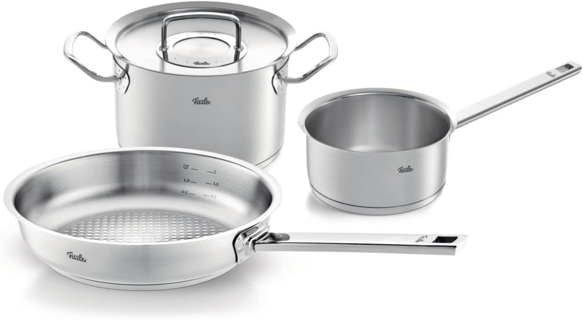 Fissler Original Topfsets, aus Edelstahl und Stahl, Silber