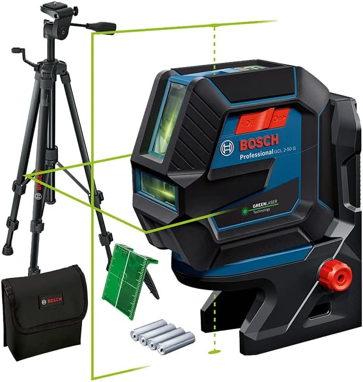 Professional Kreuzlinienlaser GCL 2 Lasermessgeräte & Zubehör, 2–50 G, 15 m, Schwarz/Blau/Rot
