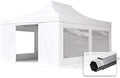 TOOLPORT Gartenpavillon, 4 × 6 m, 50 mm, wasserdicht, Weiß
