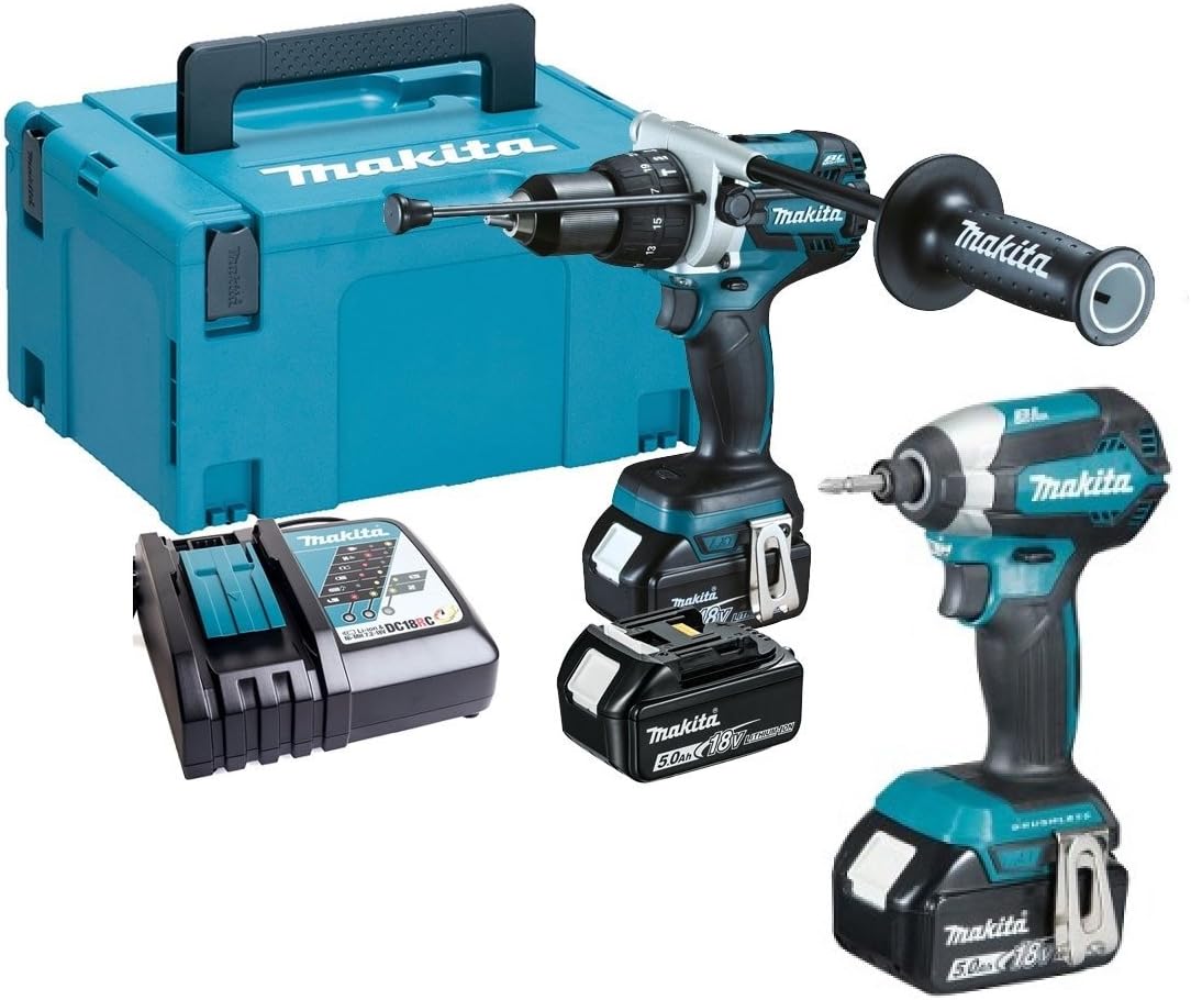 Makita DLX2174TJ1 Akku-Bohrschrauber, Blau/Schwarz
