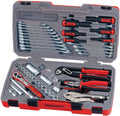 TENG TOOLS T3848 Steckschlüsselsätze, Rot/Schwarz/Silber