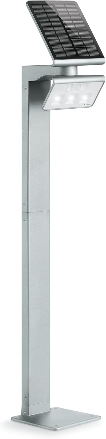 Steinel LED Solarleuchte XSolar GL Wegeleuchten, 5 m, höhenverstellbar, mit LED, Silber