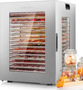 Kwasyo Dörrautomat Edelstahl Dörrautomaten, 30–90°C, mit Timer, verstellbar, aus Edelstahl und Stahl, Silber