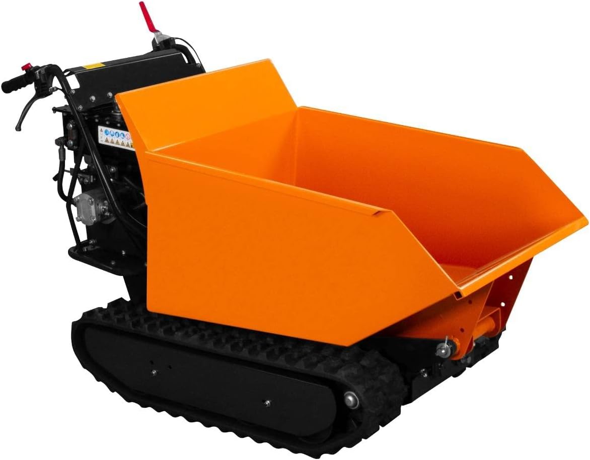 Schubkarren, 500 kg, aus Stahl, klappbar, Orange/Schwarz, T-Mech