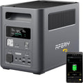 AFERIY LiFePO4 Stromerzeuger, 1800 W, 230 V, 1024 Wh, mit USB, für den Garten und Camping, Grau