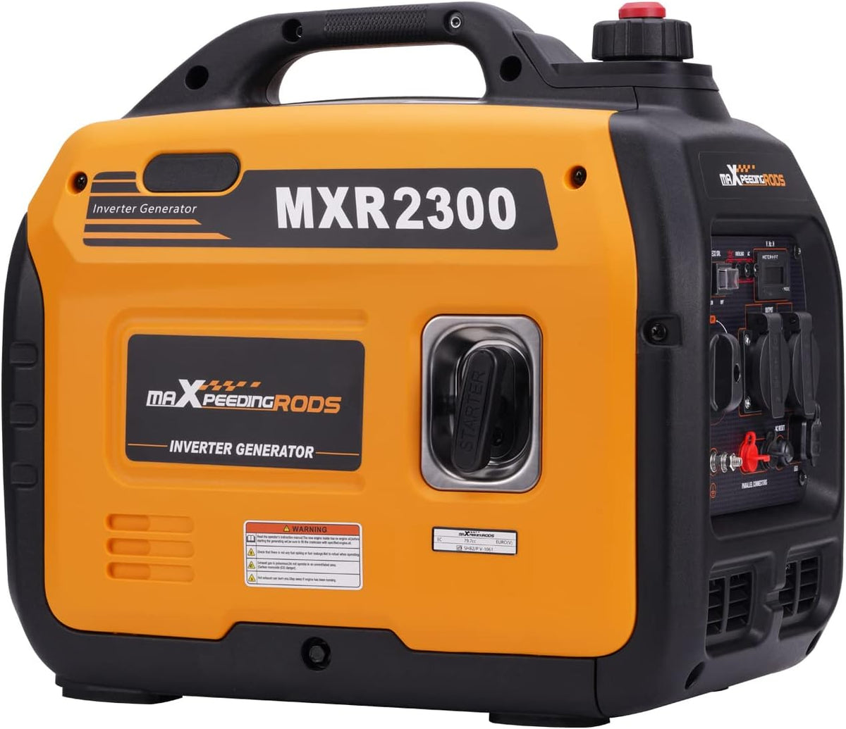maXpeedingrods 2300W Inverter Stromerzeuger, 230 V, mit USB, für Camping, Orange/Schwarz